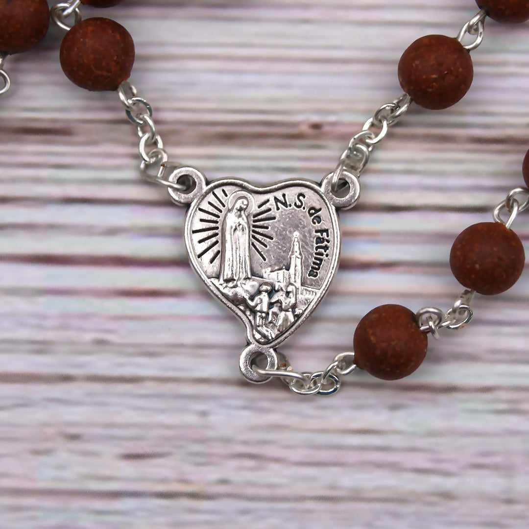 Catholic Handmade Scented Our Lady of Fatima Rose Petal Rosary Beads for Woman Made in Portugal