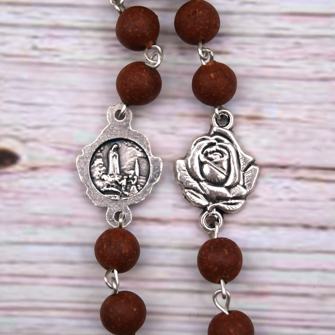 Catholic Handmade Scented Our Lady of Fatima Rose Petal Rosary Beads for Woman Made in Portugal