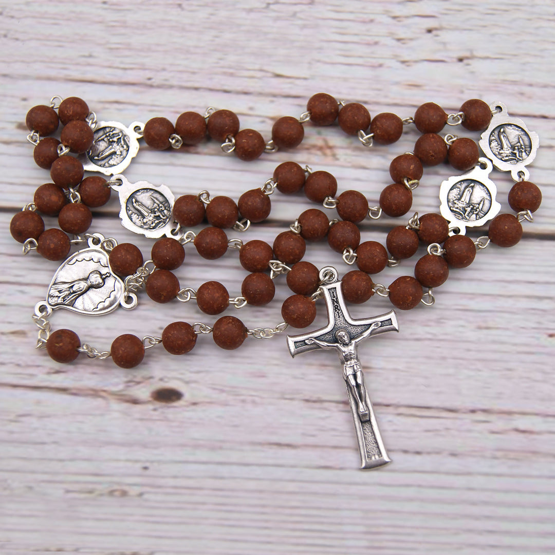 Catholic Handmade Scented Our Lady of Fatima Rose Petal Rosary Beads for Woman Made in Portugal