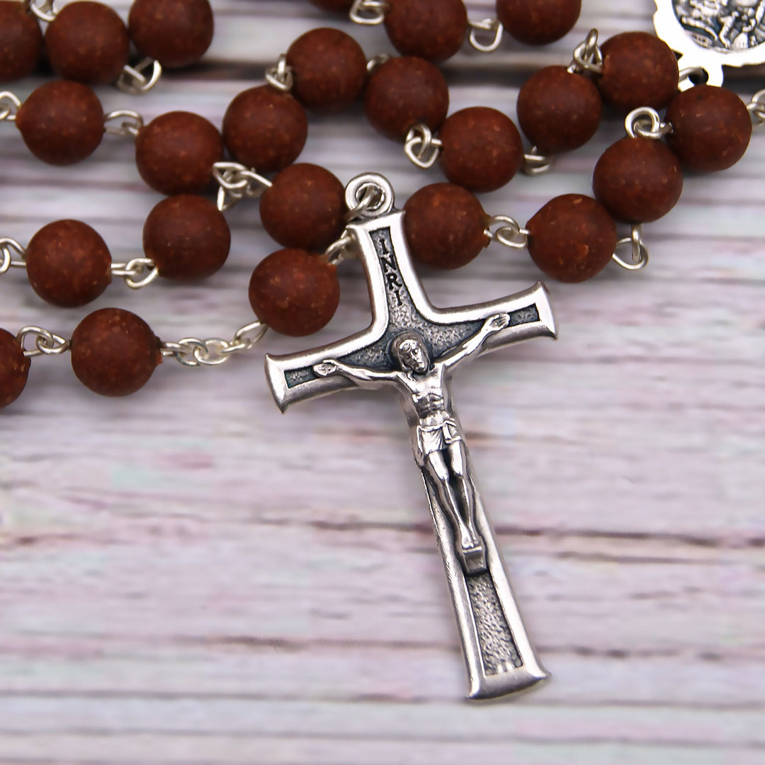 Catholic Handmade Scented Our Lady of Fatima Rose Petal Rosary Beads for Woman Made in Portugal