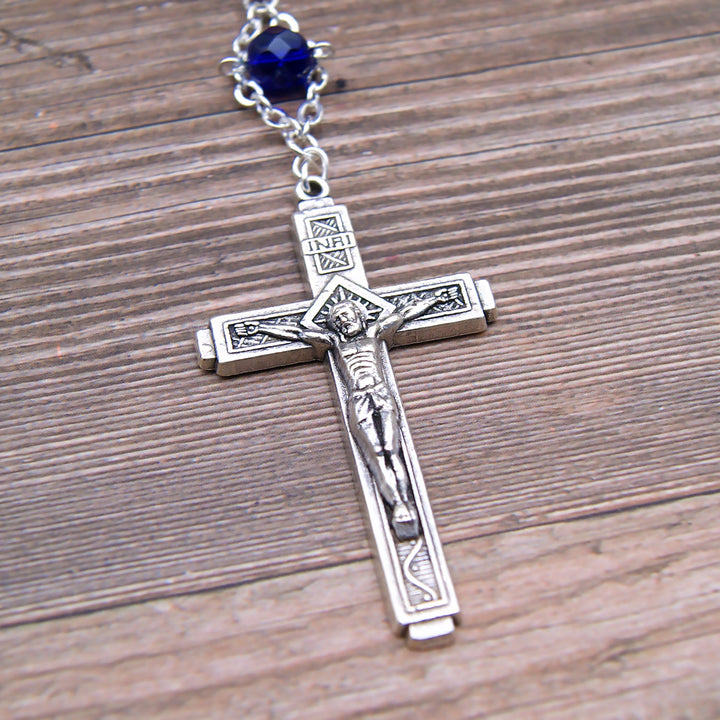 Catholic Handmade Stairway to Heaven Our Lady of Fatima Rosary Crystal Beads Made in Portugal