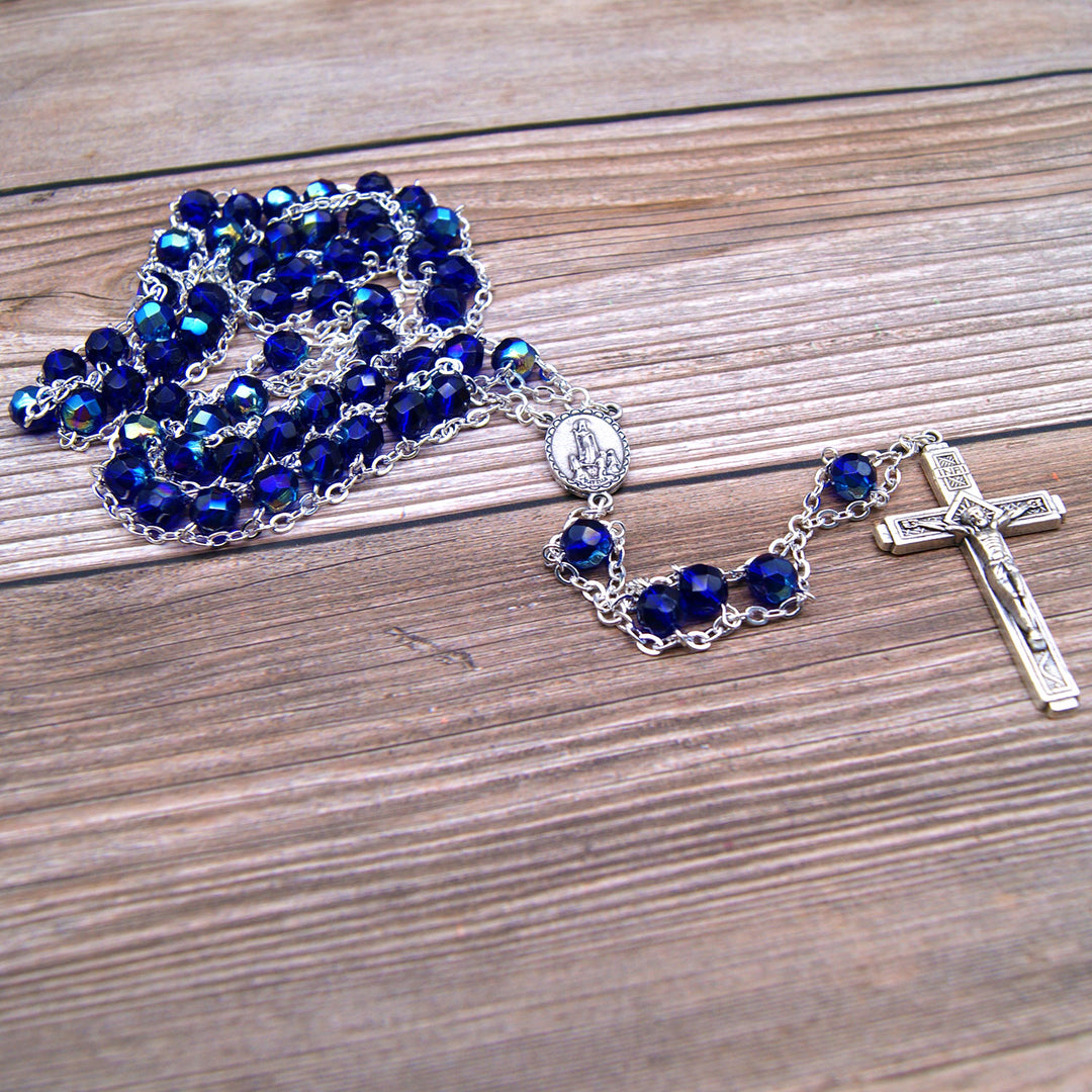Catholic Handmade Stairway to Heaven Our Lady of Fatima Rosary Crystal Beads Made in Portugal