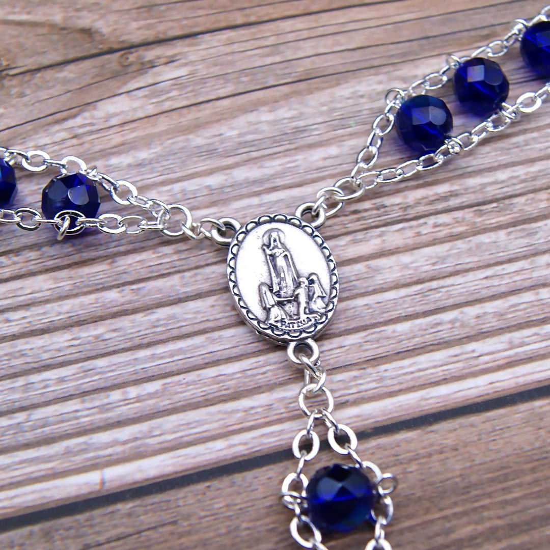 Catholic Handmade Stairway to Heaven Our Lady of Fatima Rosary Crystal Beads Made in Portugal