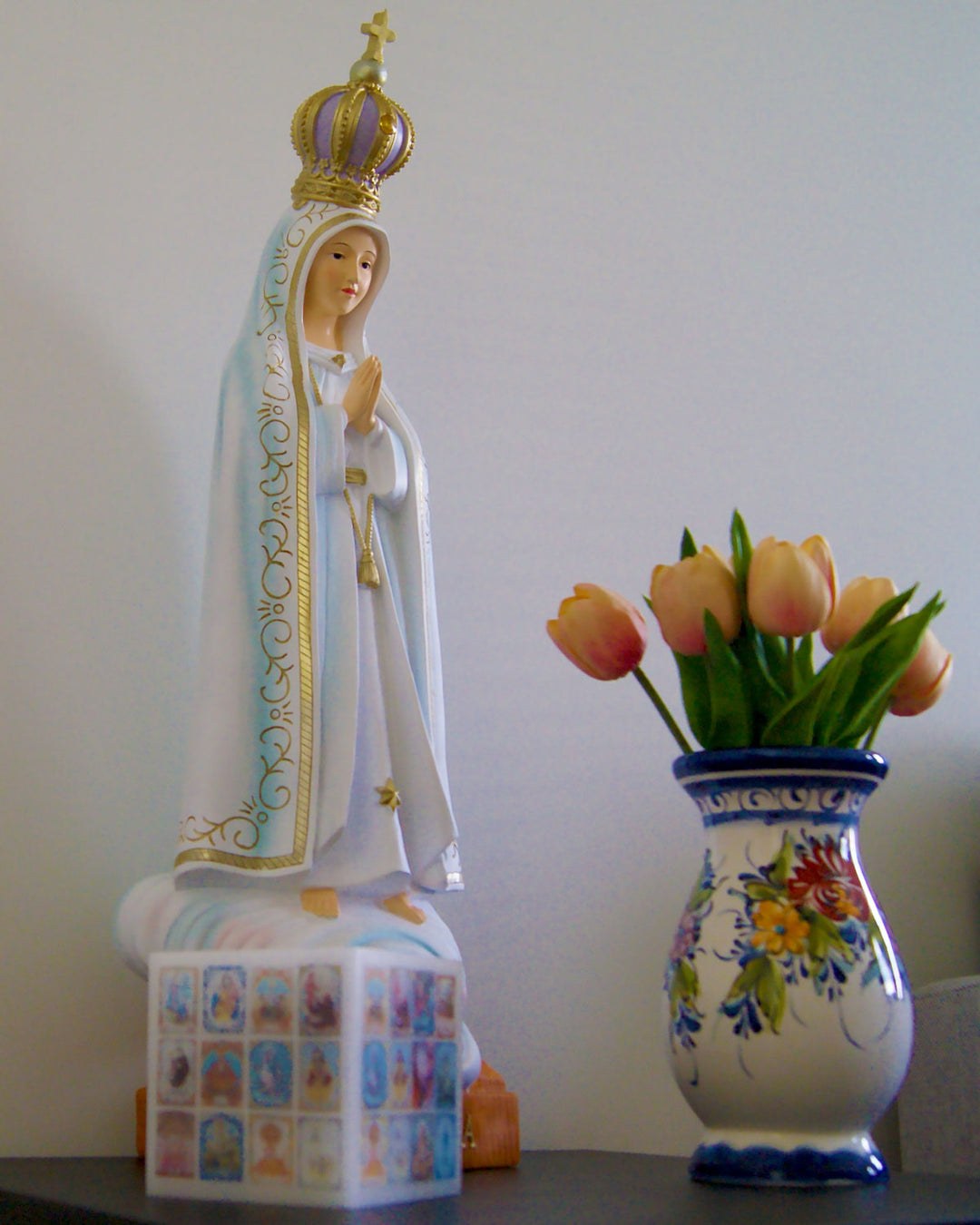 30 Inch Hand Painted Our Lady of Fatima Statue Made in Portugal