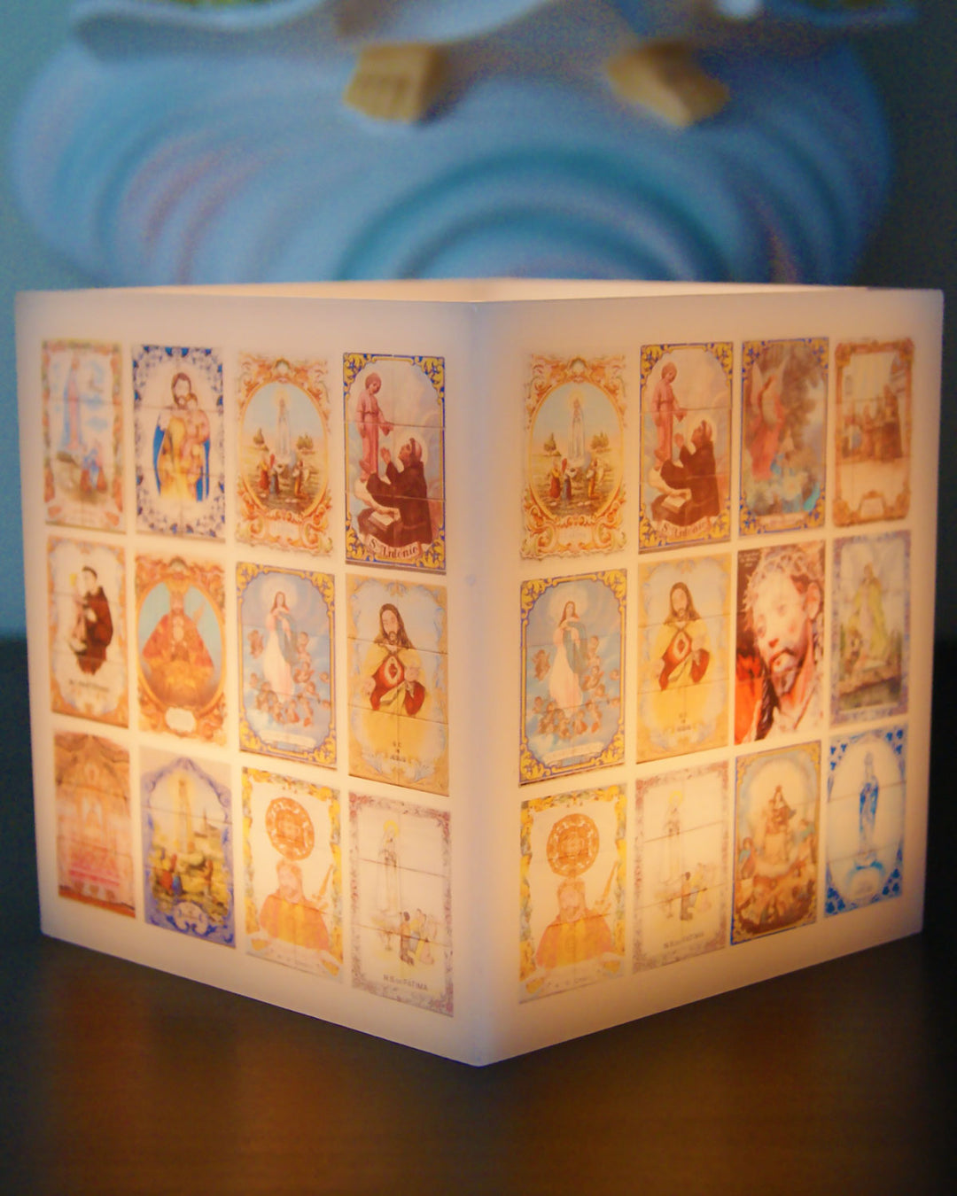 Handmade Portuguese Tiles Decorative Lantern Candlelight Holder