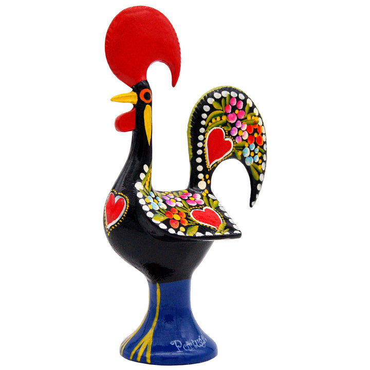 10 Inch Good Luck Portuguese Rooster Barcelos Metallic Figurine