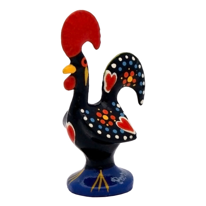 2.75 Inch Good Luck Portuguese Rooster Barcelos Metallic Figurine - Set of 3