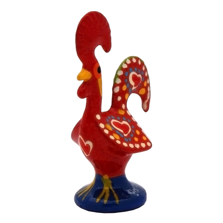 2.75 Inch Good Luck Portuguese Rooster Barcelos Metallic Figurine - Set of 3