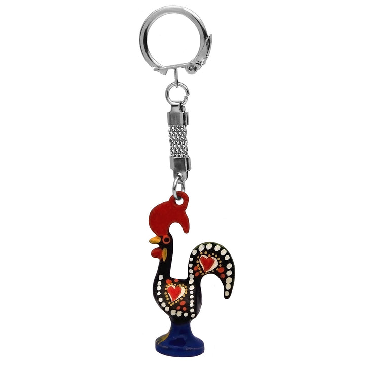 Good Luck Portuguese Barcelos Rooster Metallic Keychain