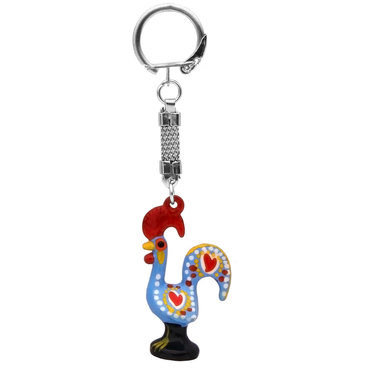 Good Luck Portuguese Barcelos Rooster Metallic Keychain