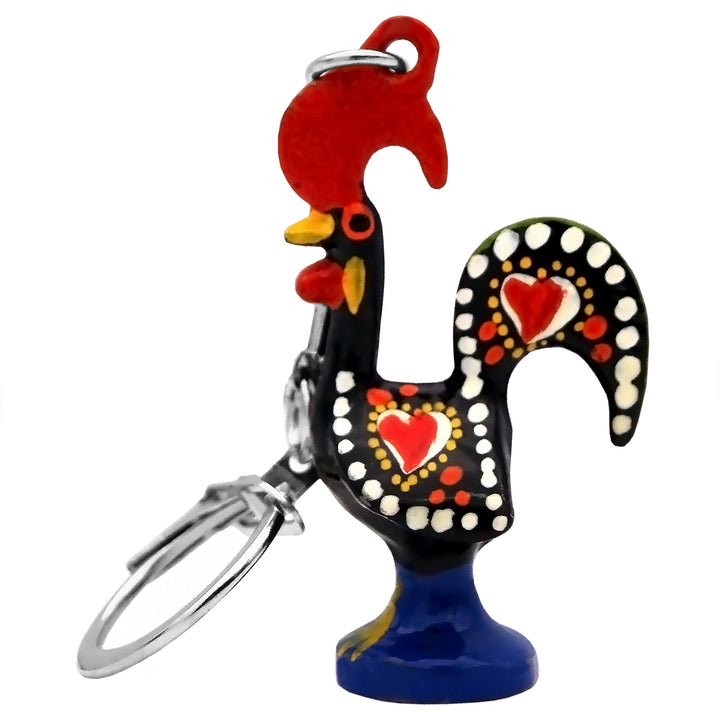 Good Luck Portuguese Barcelos Rooster Metallic Keychain