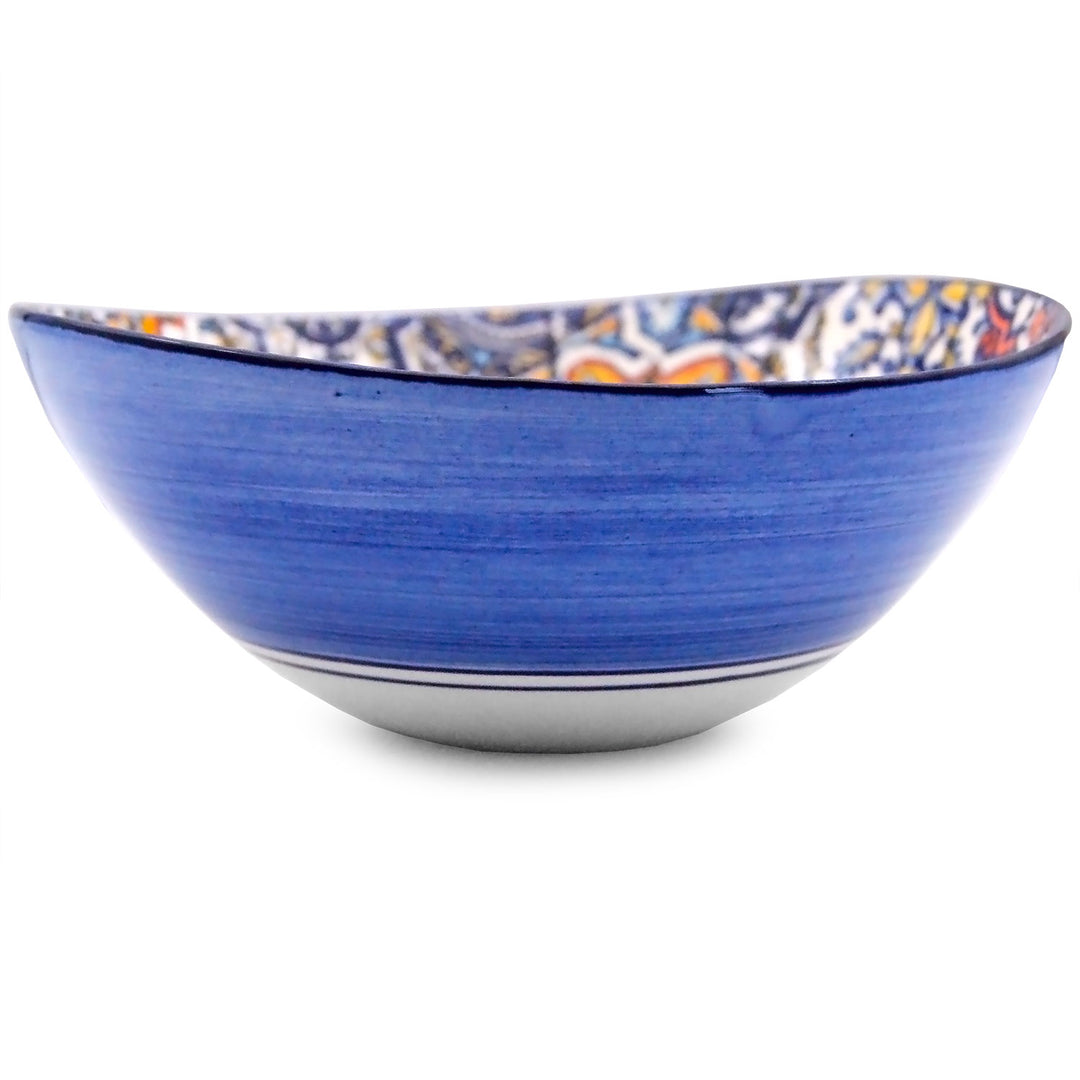 Portuguese Pottery Alcobaça Ceramic Side Dish Serving Bowl - Set of 2