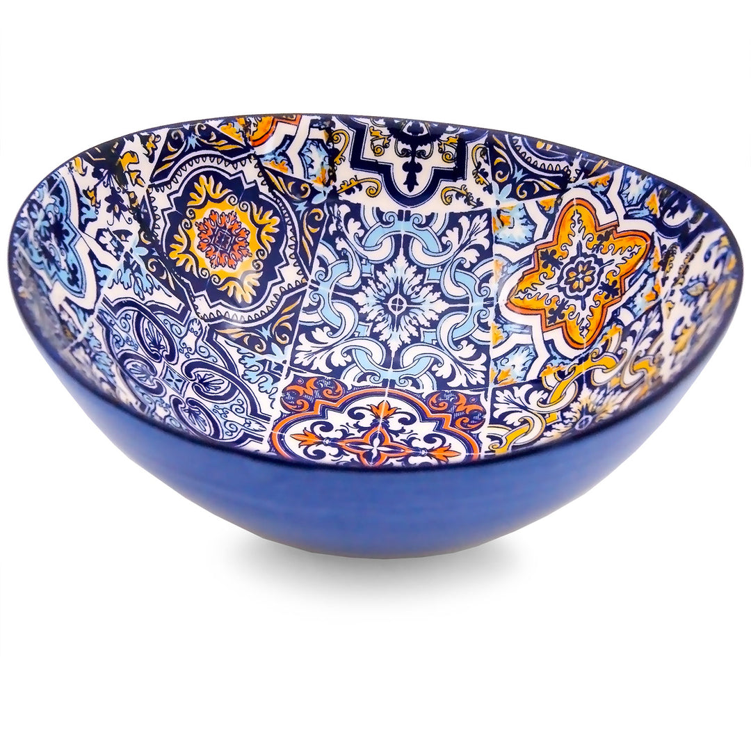 Portuguese Pottery Alcobaça Ceramic Side Dish Serving Bowl - Set of 2