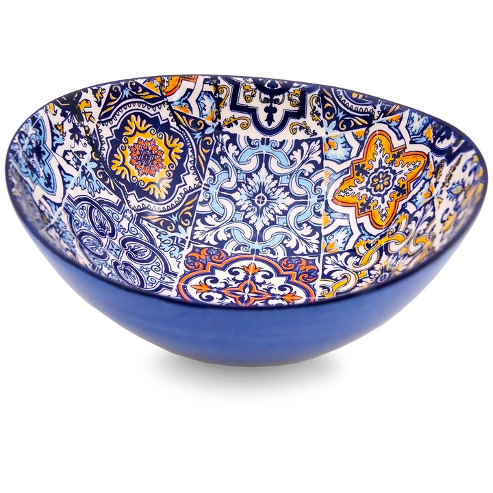 Portuguese Pottery Alcobaça Ceramic Side Dish Serving Bowl - Set of 2