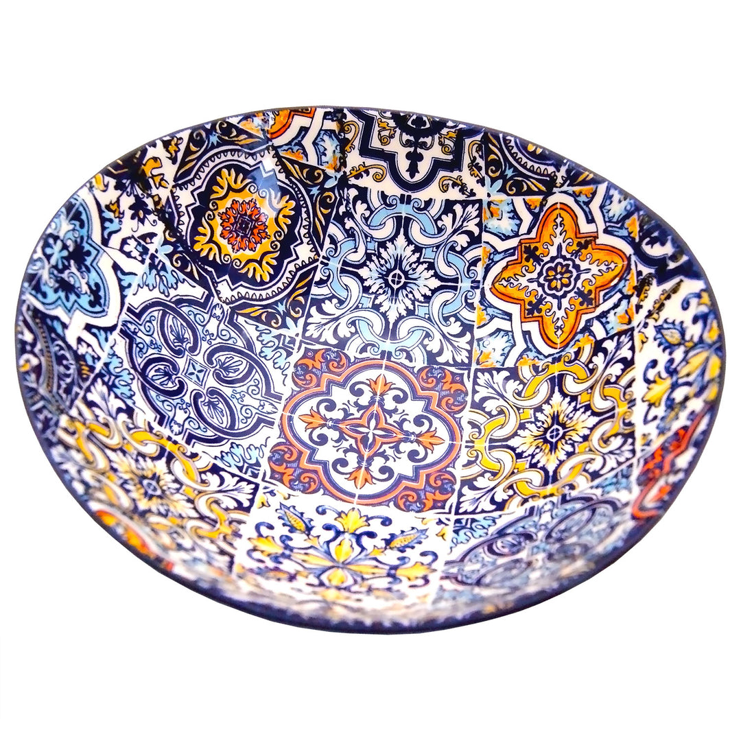 Portuguese Pottery Alcobaça Ceramic Side Dish Serving Bowl - Set of 2