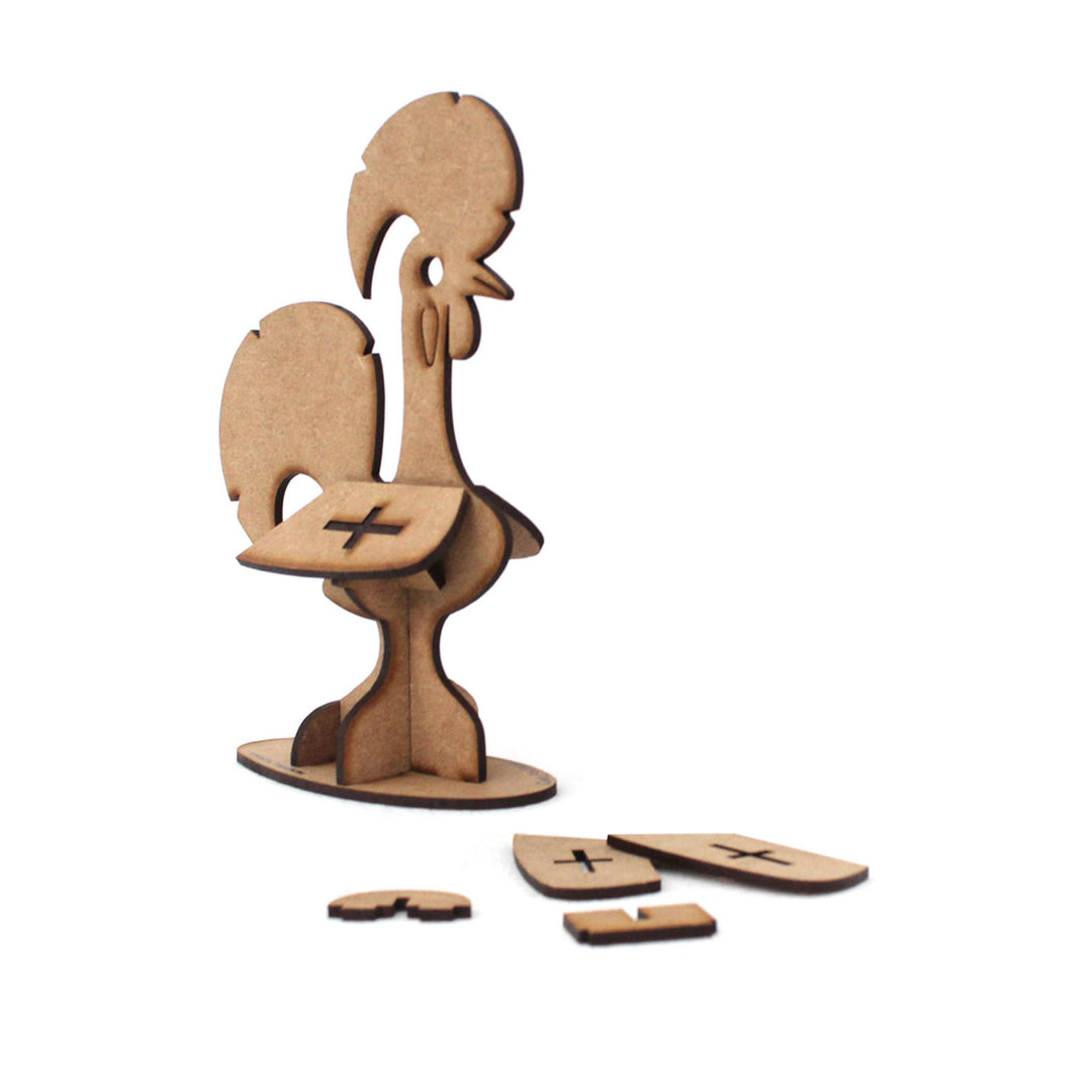 Traditional Portuguese Rooster DIY Wooden 3D Puzzle for Adults