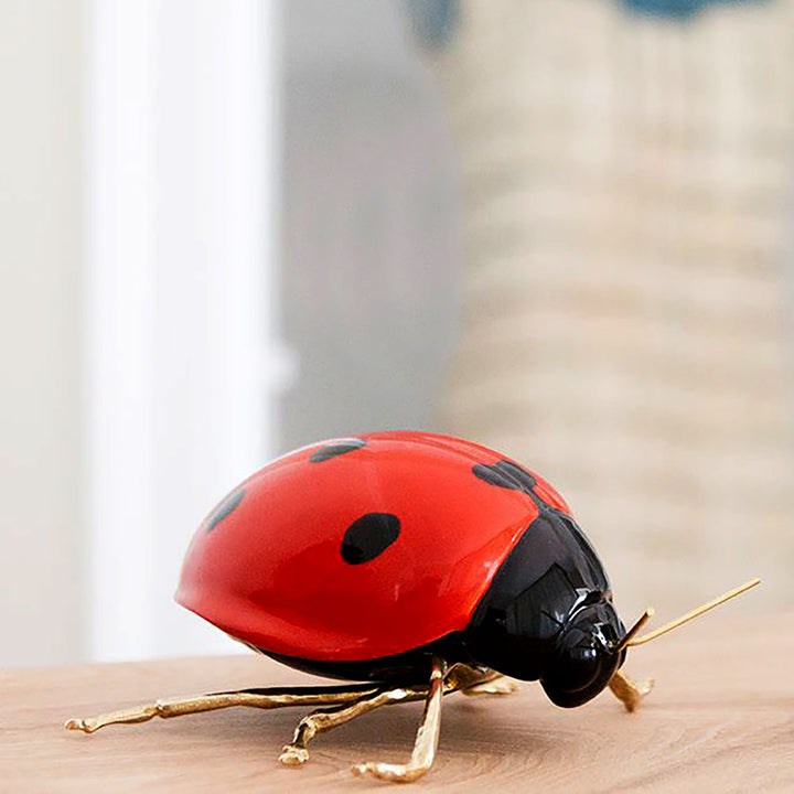 Hand Painted Ceramic Home Decor Ladybug Figurine - Ladybirdy, fly, fly
