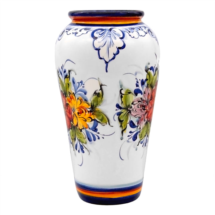 Hand Painted Portuguese Pottery Ceramic Decorative Flower Vase
