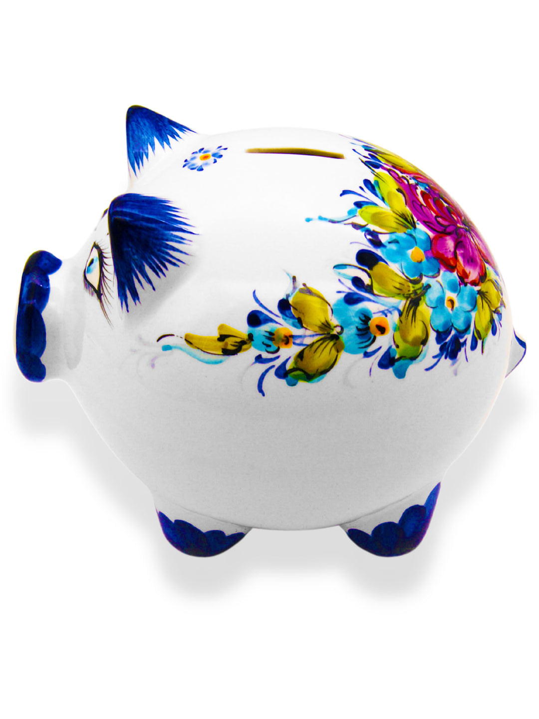 Hand Painted Portuguese Pottery Ceramic Piggy Bank
