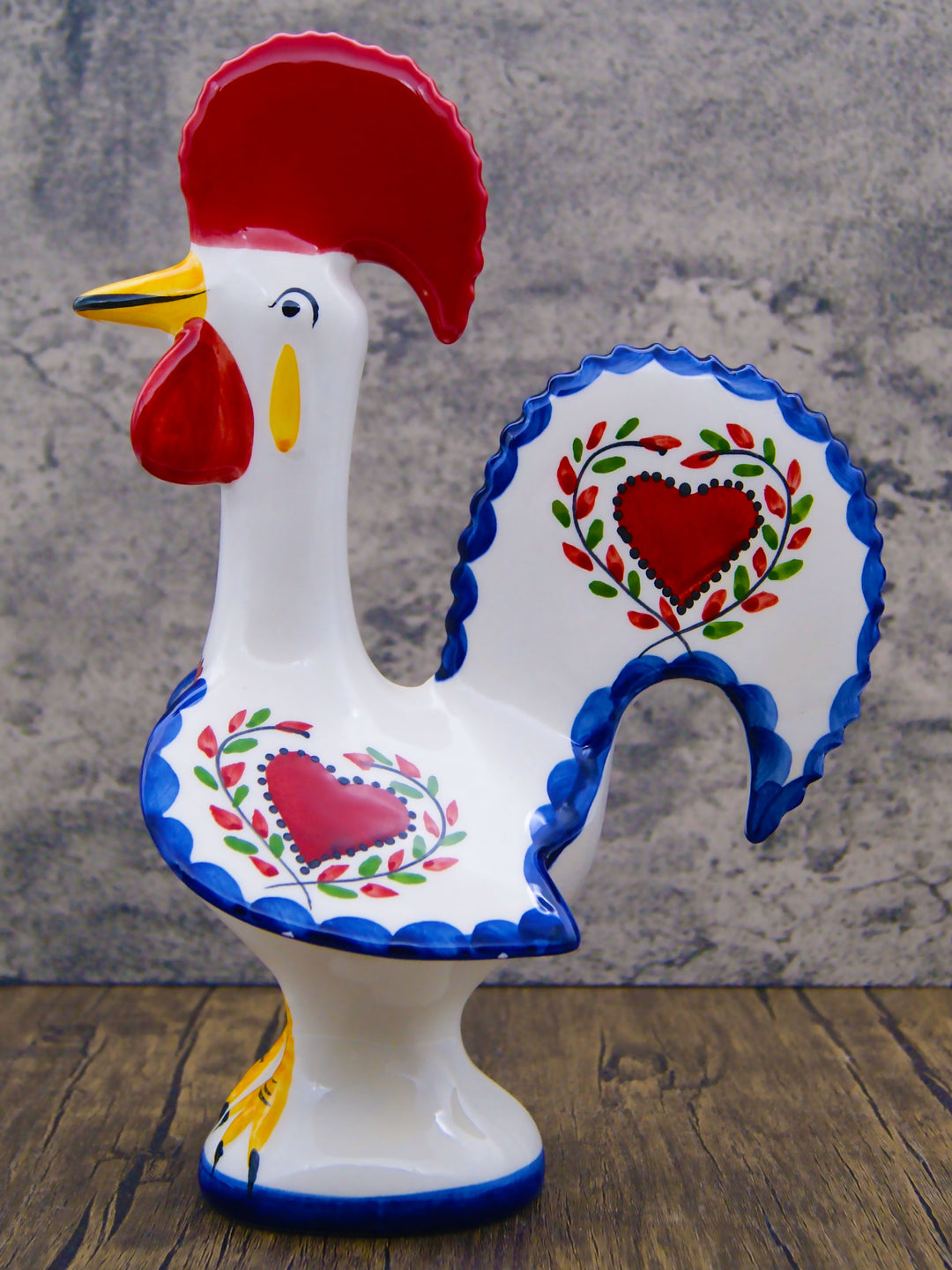 Hand Painted Traditional Portuguese Ceramic Rooster – Lusitano