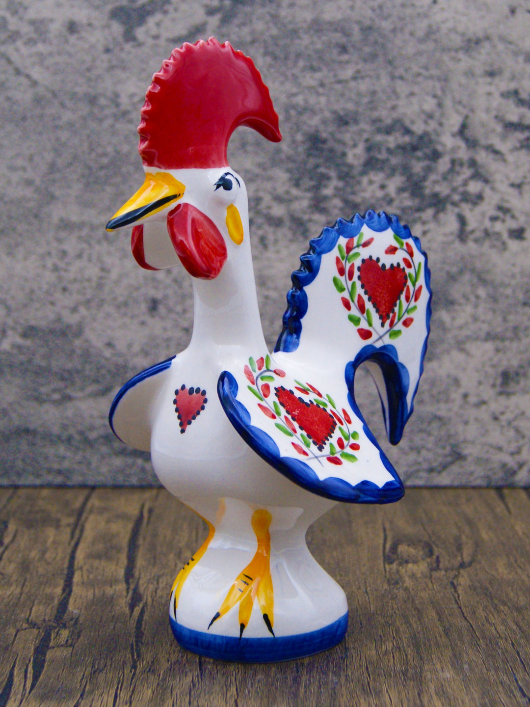 Hand Painted Traditional Portuguese Ceramic Rooster – Lusitano