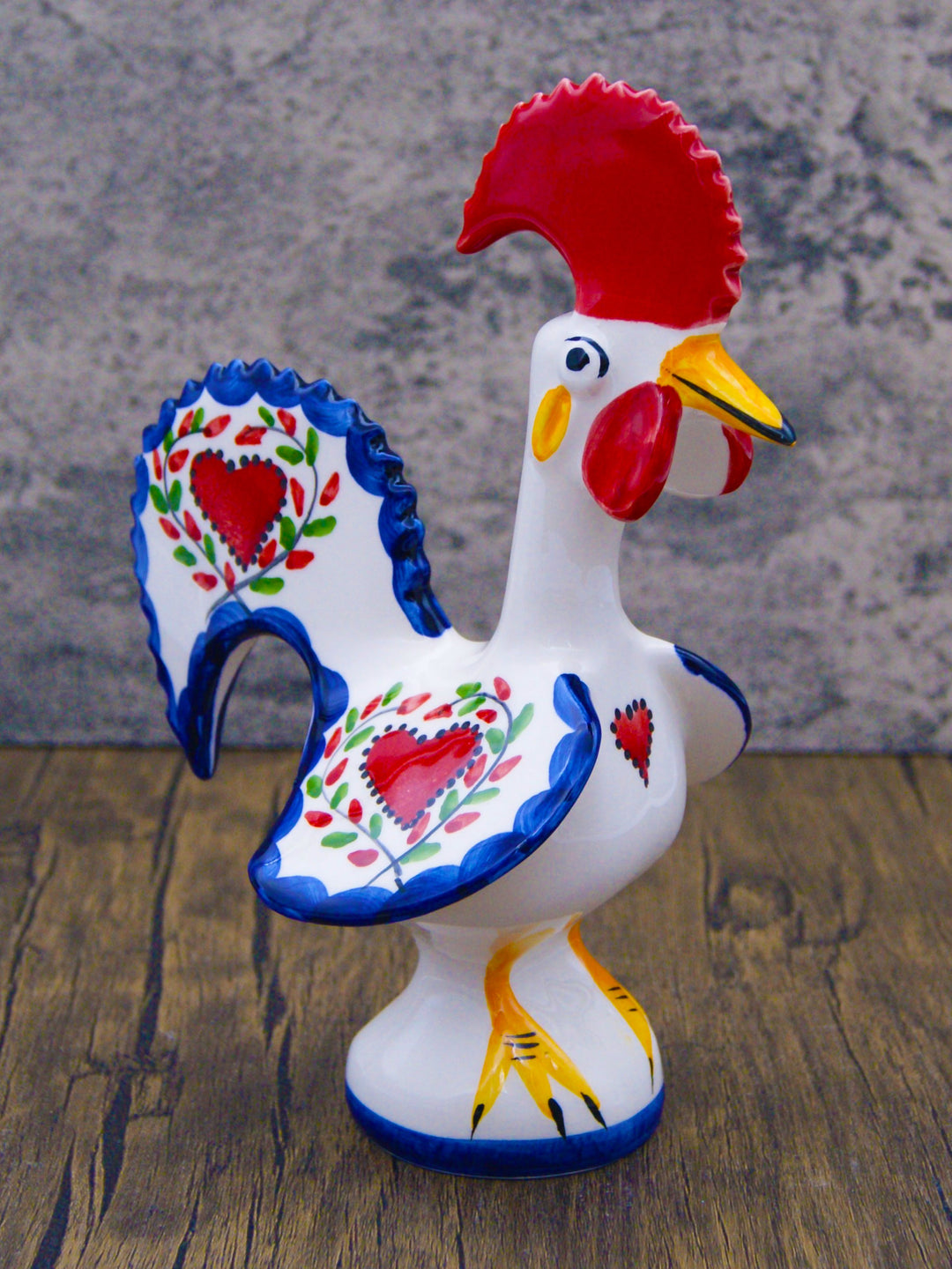 Hand Painted Traditional Portuguese Ceramic Rooster – Lusitano