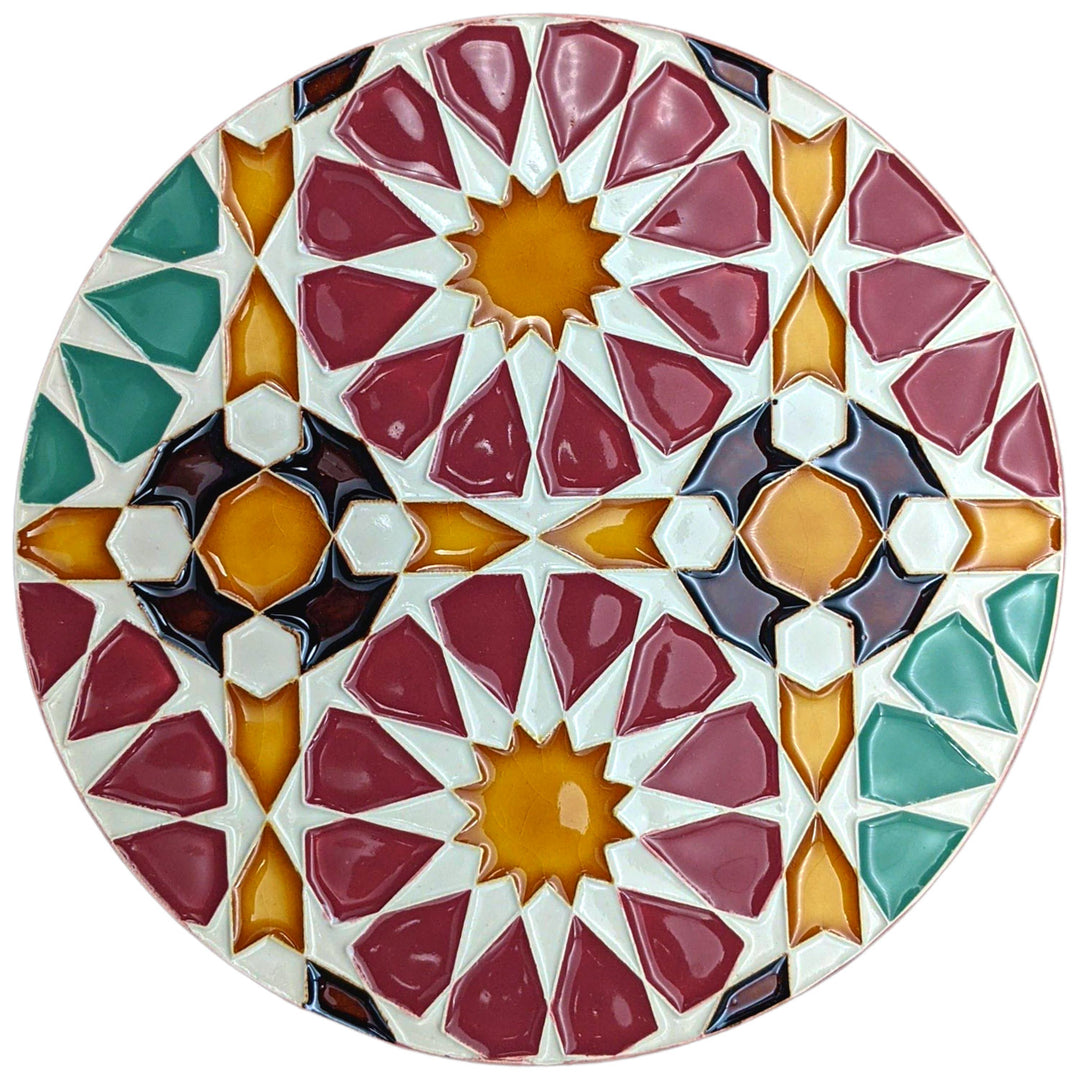 Hand painted Portuguese Ceramic Tile Round Trivet