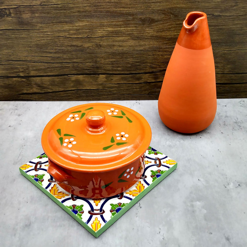 Hand painted Portuguese Ceramic Tile Square Trivet