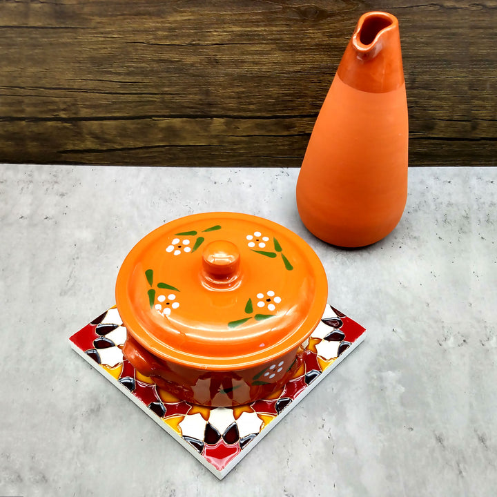 Hand painted Portuguese Ceramic Tile Square Trivet