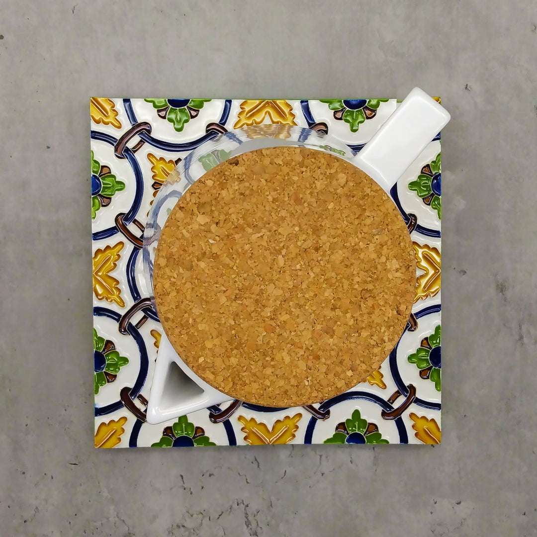 Hand painted Portuguese Ceramic Tile Square Trivet