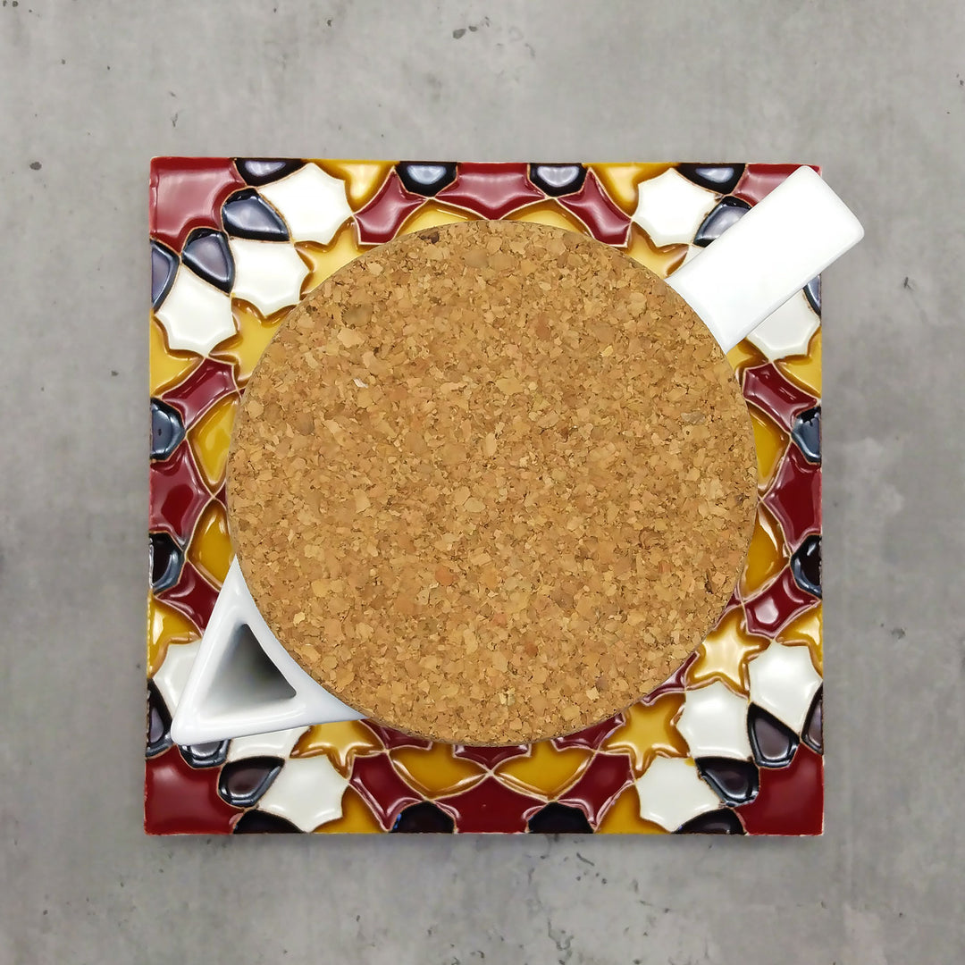 Hand painted Portuguese Ceramic Tile Square Trivet