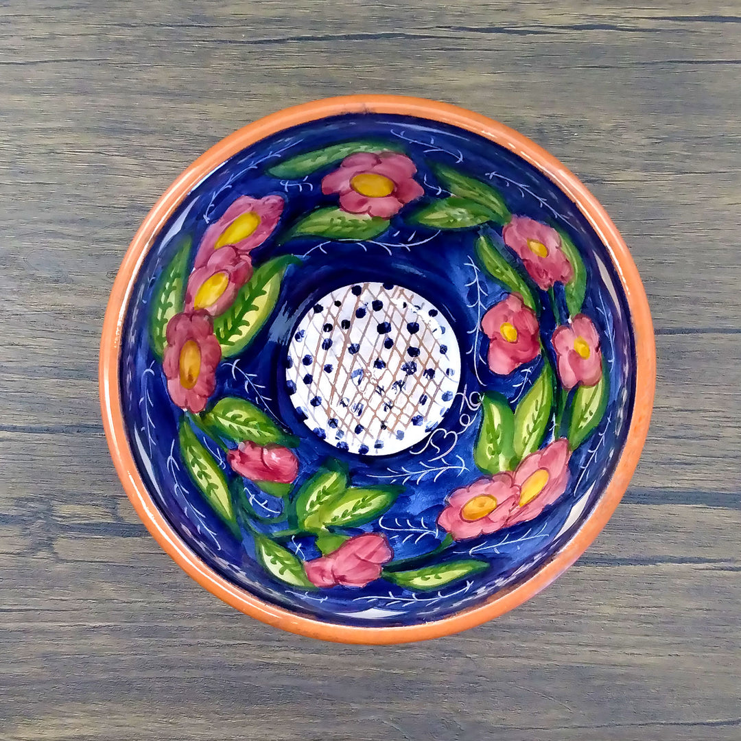 Handmade Hand Painted Portuguese Pottery Soup Bowls Floral – Set of 2
