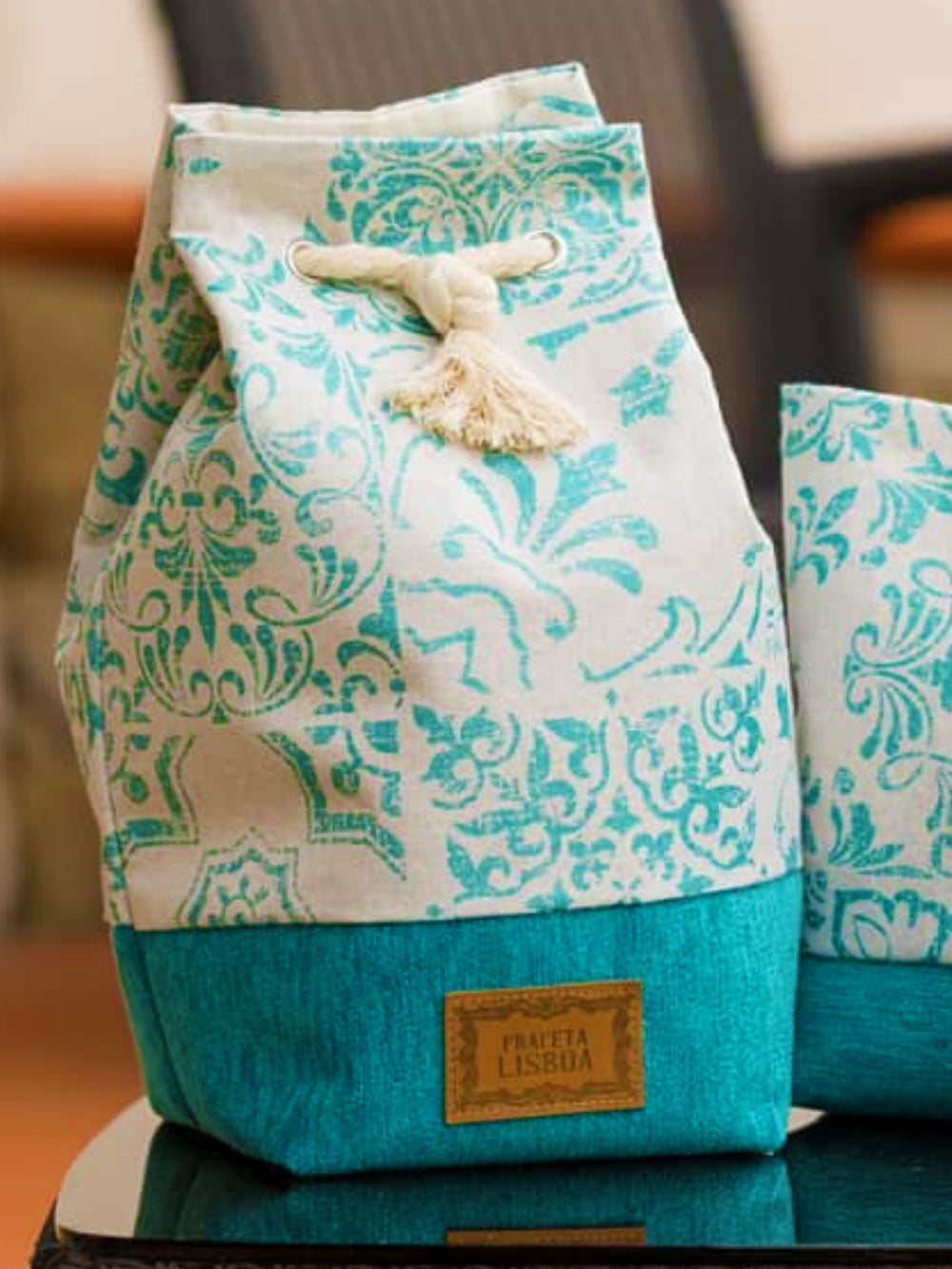 Handmade Portuguese Tiles Aqua Backpack