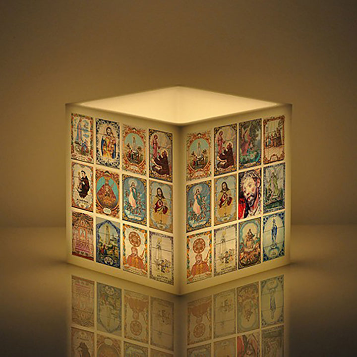 Candle In Handmade Portuguese Tiles Decorative Lantern Candlelight Holder Made in Portugal