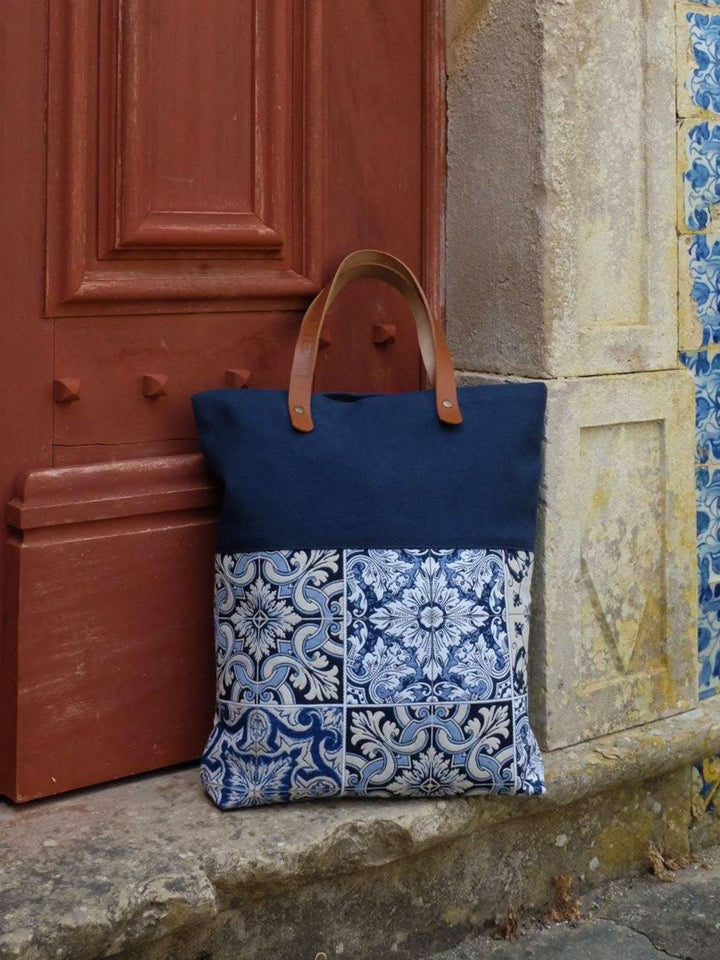 Handmade Portuguese Tiles Embroidered Tote Bag