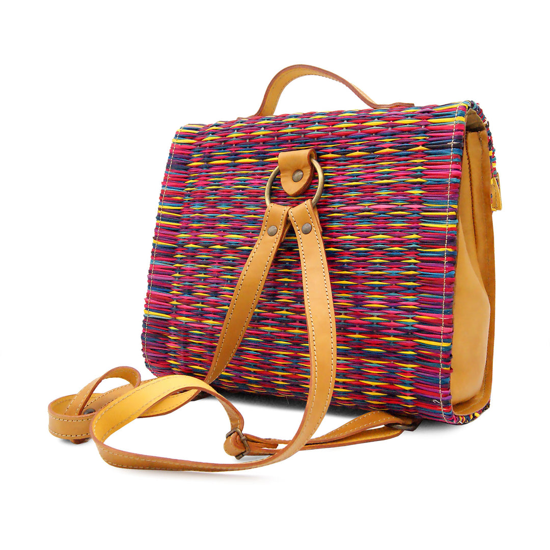 Handmade Wicker Straw Basket Backpack for Women Made in Portugal