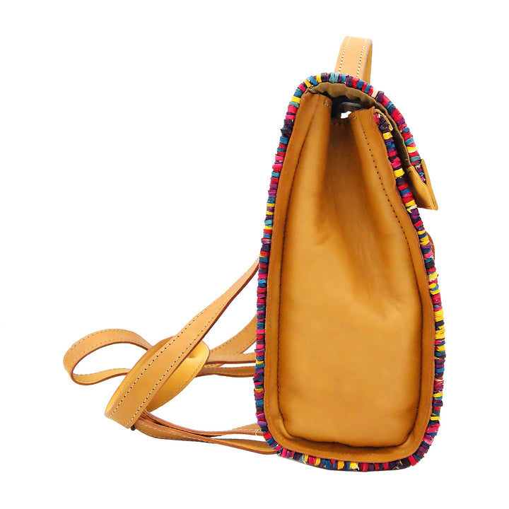 Handmade Wicker Straw Basket Backpack for Women Made in Portugal