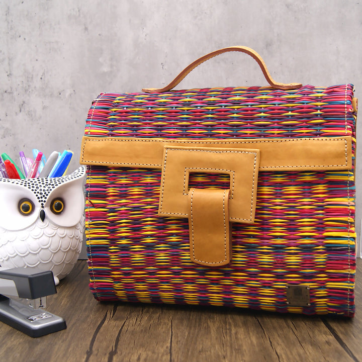Handmade Wicker Straw Basket Backpack for Women Made in Portugal