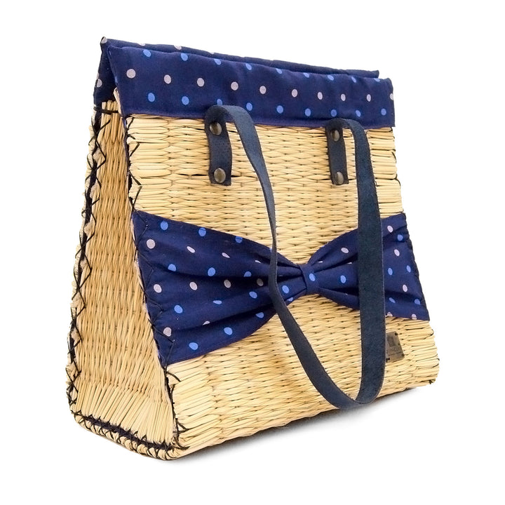 Handmade Wicker Straw Basket Beach Tote Bag for Women Made in Portugal
