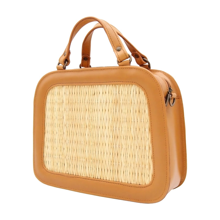 Handmade Wicker Straw Basket Handbag Purse for Women Made in Portugal