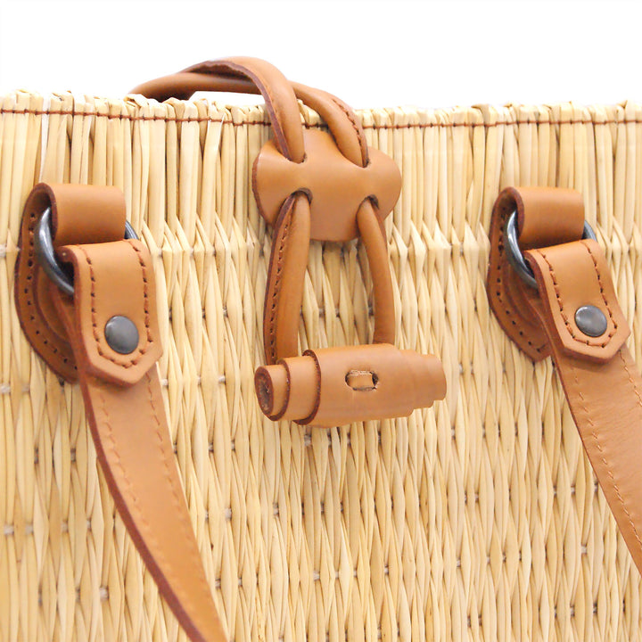 Handmade Wicker Straw Basket Handbag Purse for Women Made in Portugal