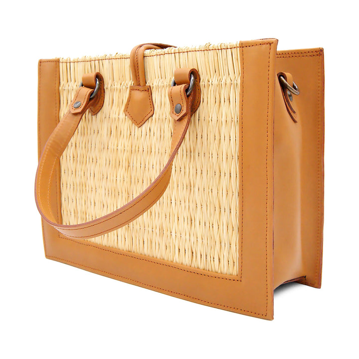 Handmade Wicker Straw Basket Handbag Purse for Women Made in Portugal