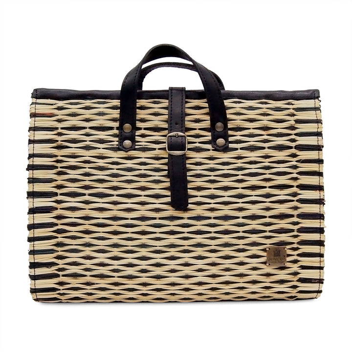 Handmade Wicker Straw Basket Laptop Backpack for Women Made in Portugal