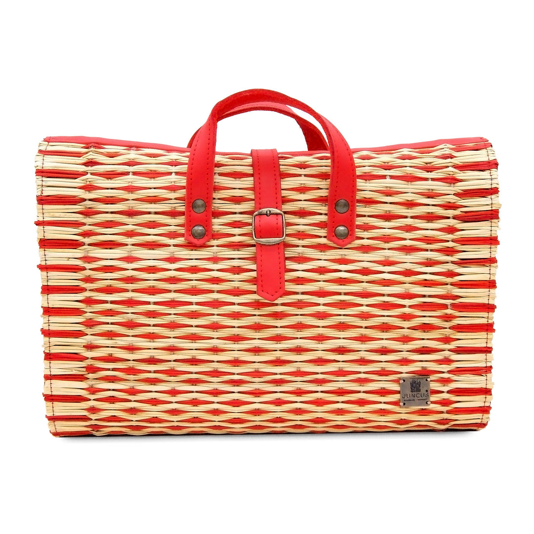 Handmade Wicker Straw Basket Laptop Backpack for Women Made in Portugal