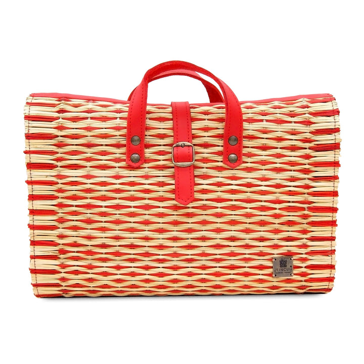Handmade Wicker Straw Basket Laptop Backpack for Women Made in Portugal