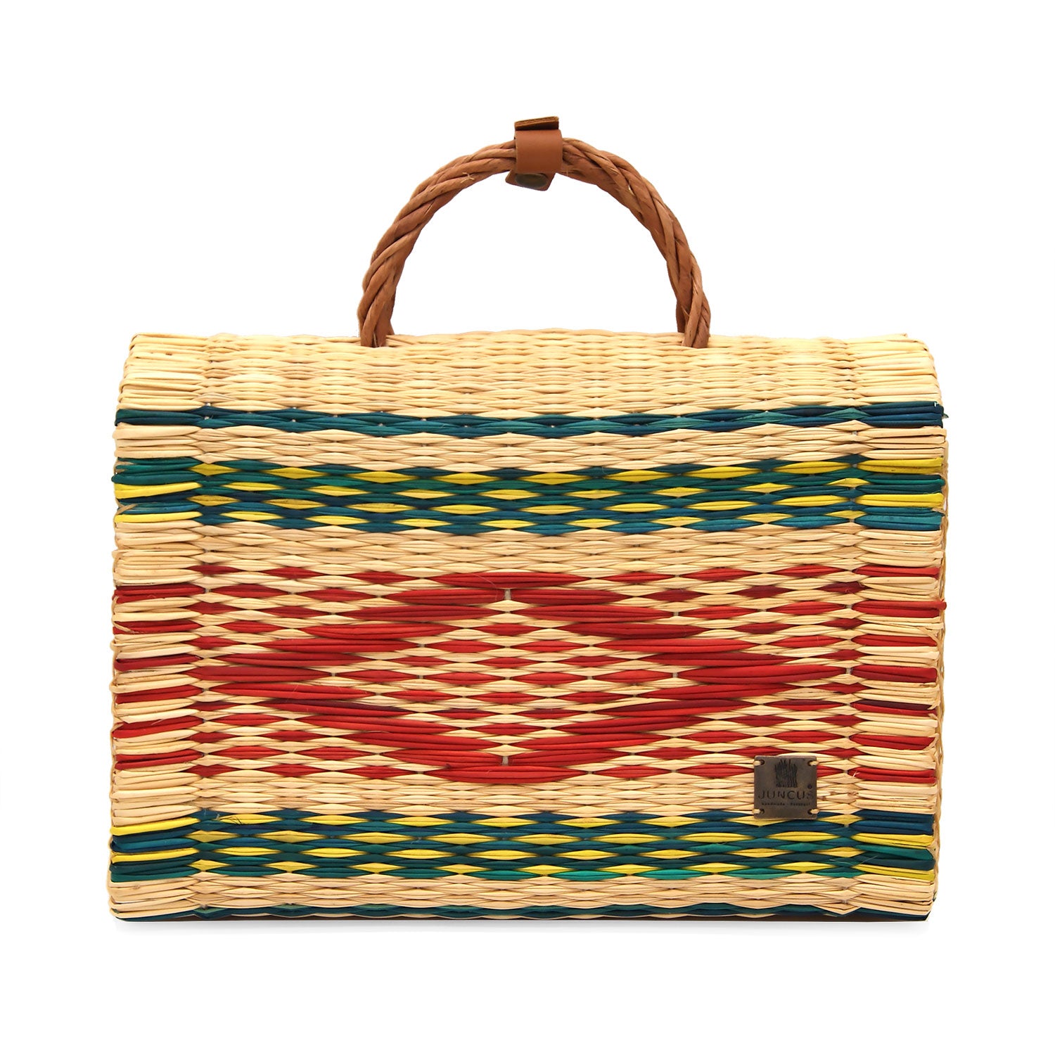 Woven Straw Handbag With Tassel Handmade Rattan Purse -  in