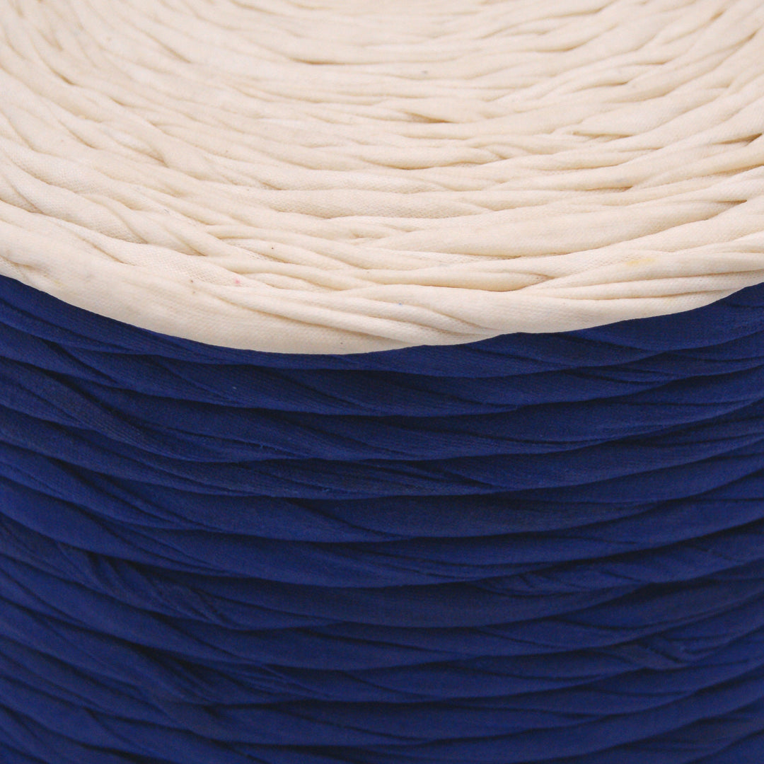 Eco-friendly decorative boxes made out of recycled textiles.