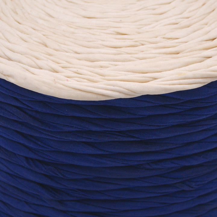 Eco-friendly decorative boxes made out of recycled textiles.