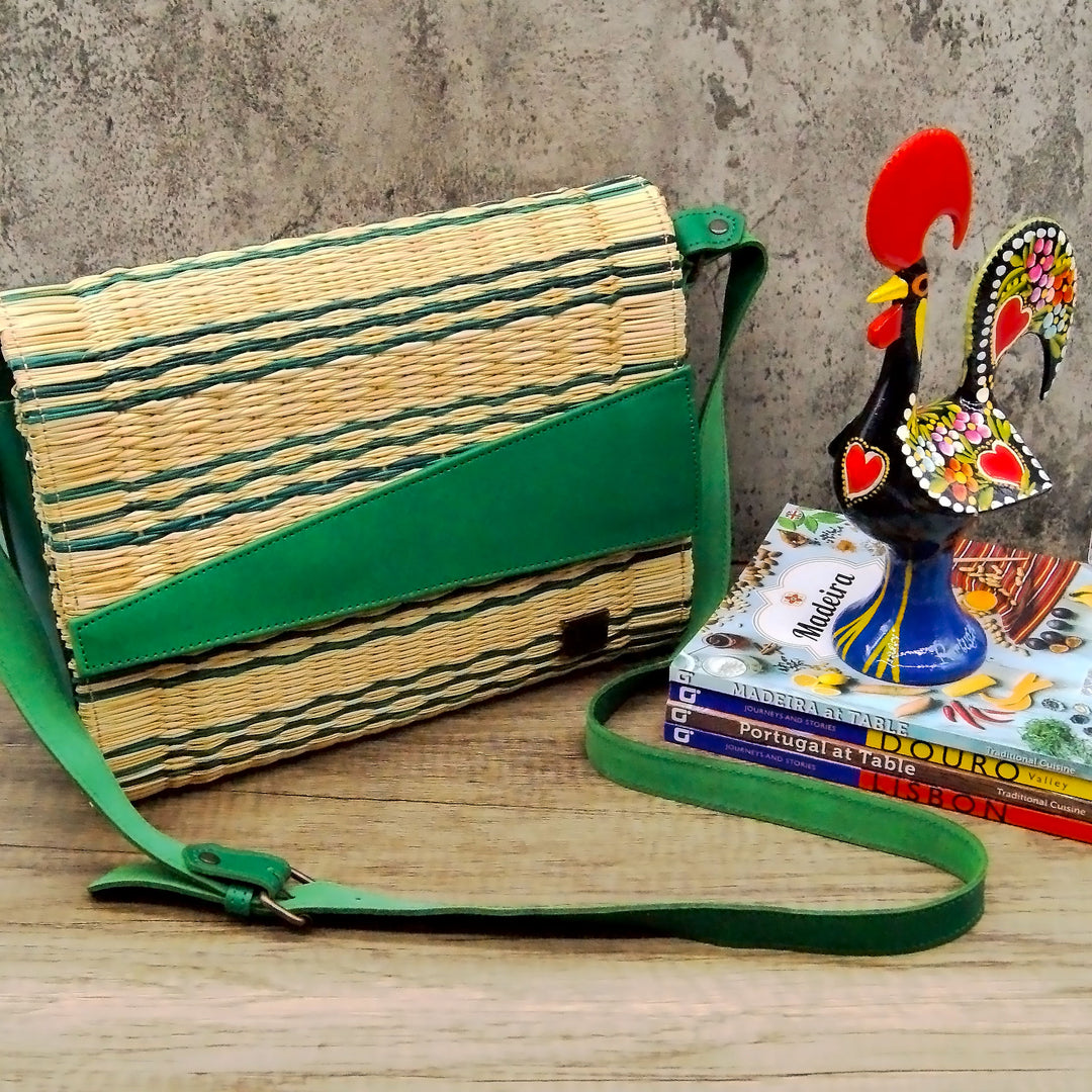 Handmade Wicker Vegan Straw Basket Bag for Women Made in Portugal