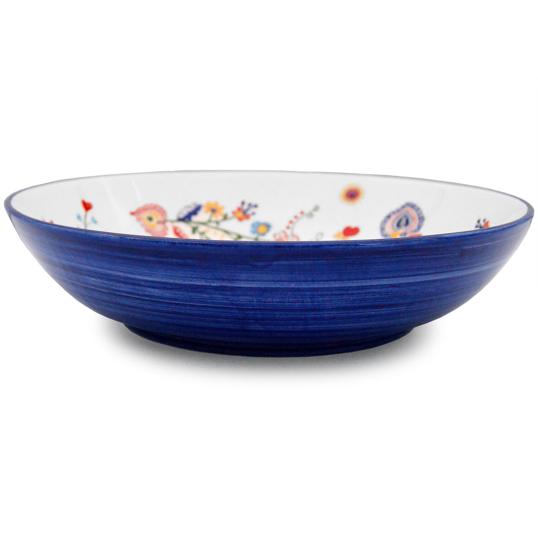 Portuguese Pottery Alcobaça Ceramic Decorative Salad Serving Bowl